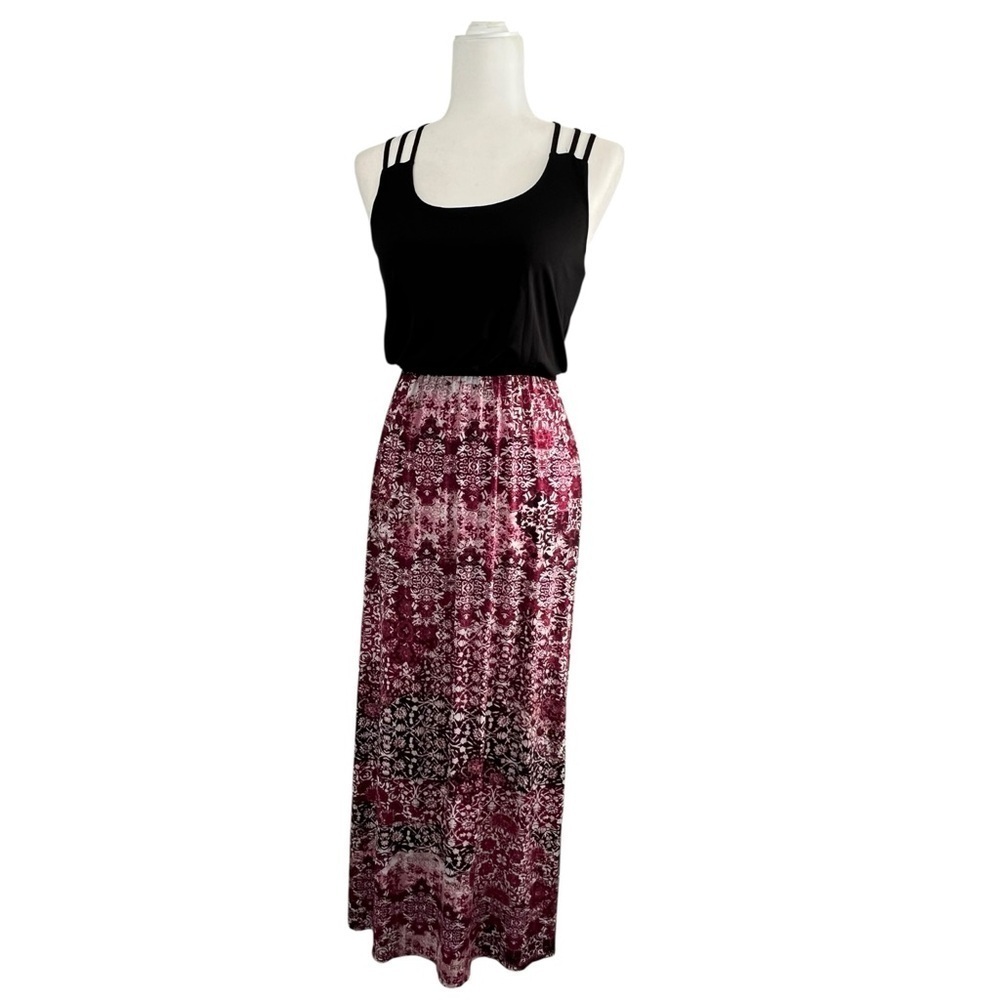 Trixxi Black Pencil Maxi Dress with Smocked Detail